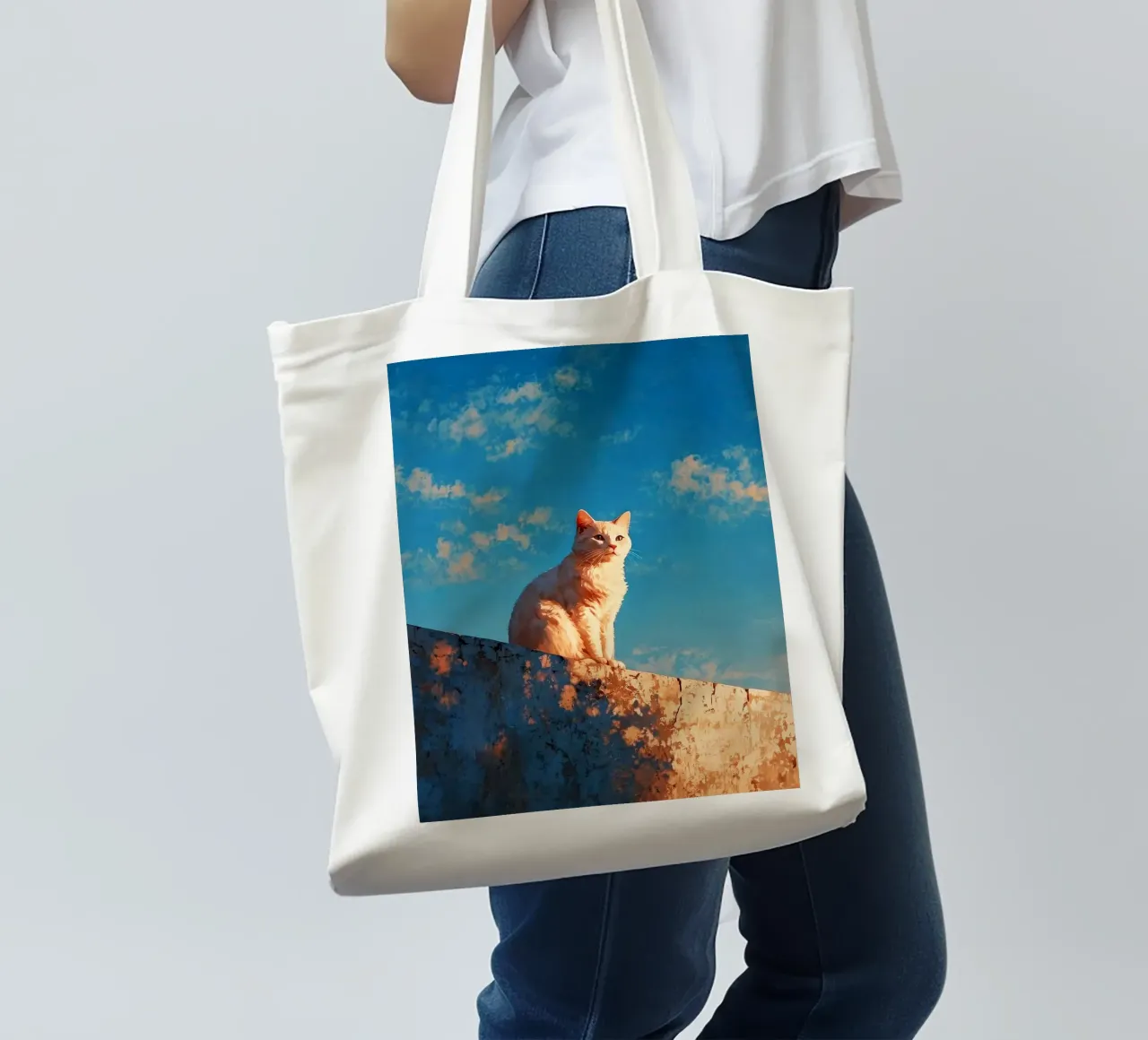 cat viewing the sunset borsa in juta da scoten