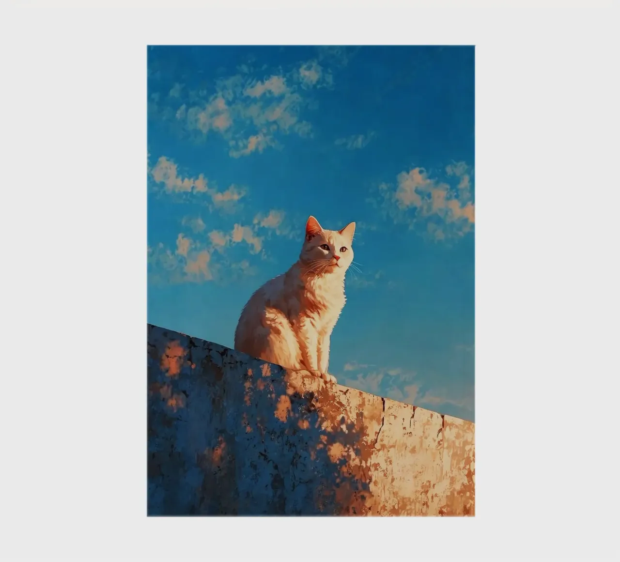 cat viewing the sunset notebook by scoten