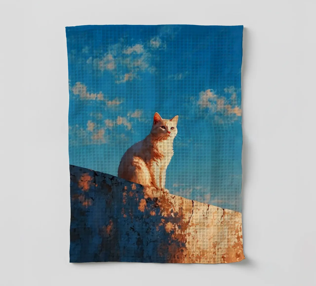 cat viewing the sunset canovaccio da cucina da scoten