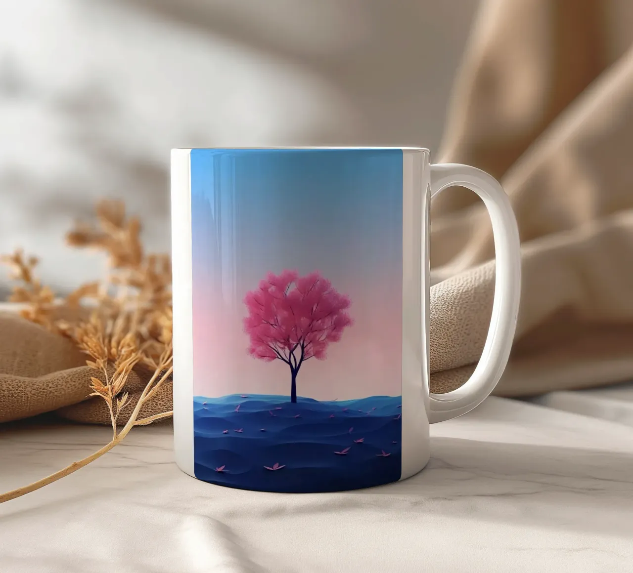 blossom and leaf tazza in ceramica da scoten
