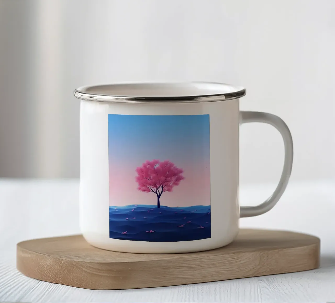 blossom and leaf emaille mok van scoten