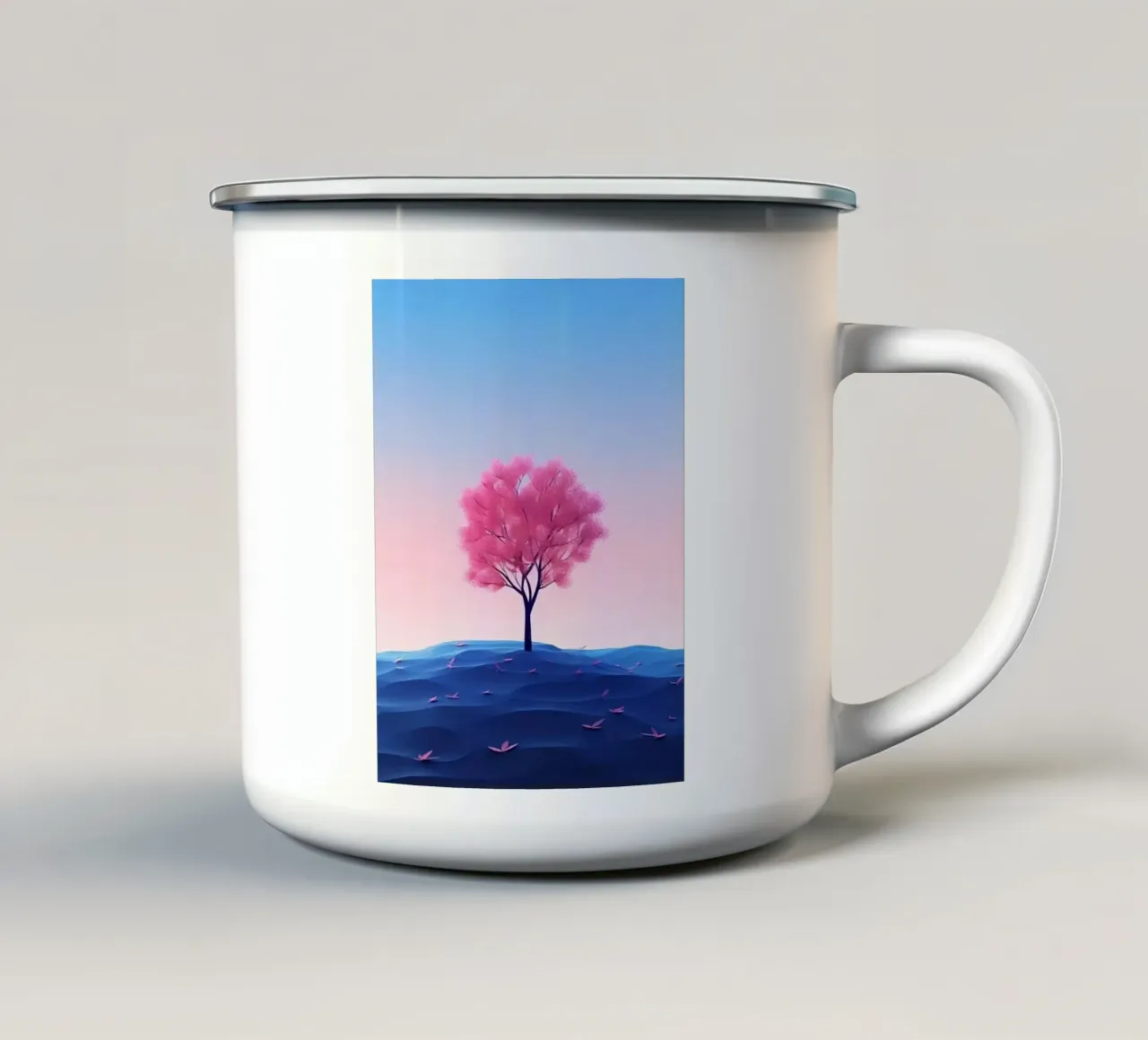 blossom and leaf emaille mok van scoten