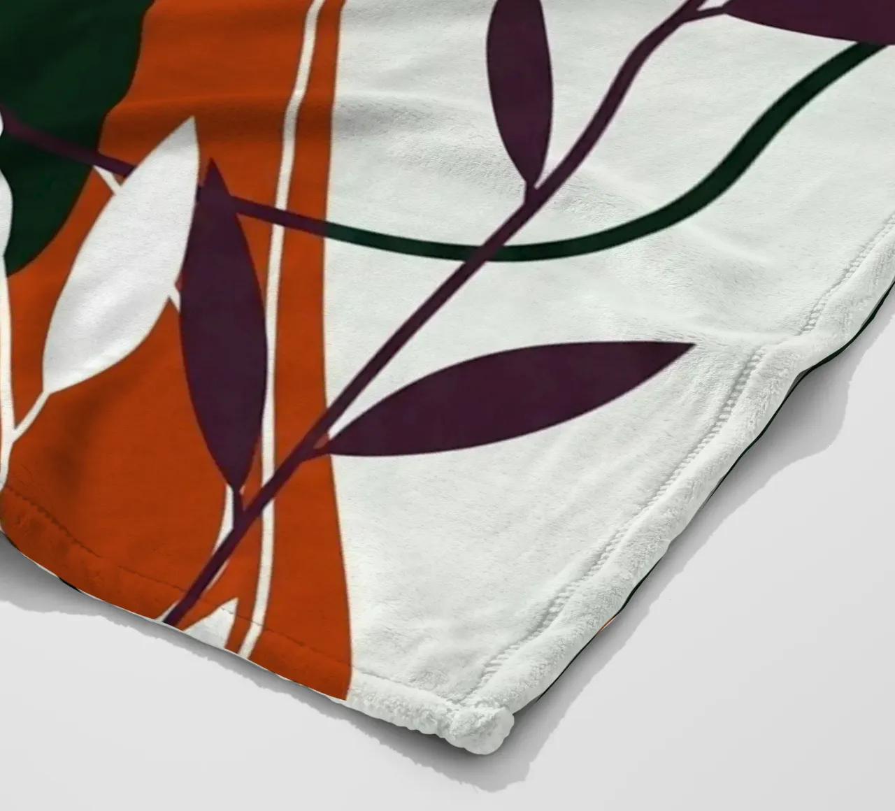 Abstract botanisch terracotta en smaragd fleecedeken van Artistic-shop