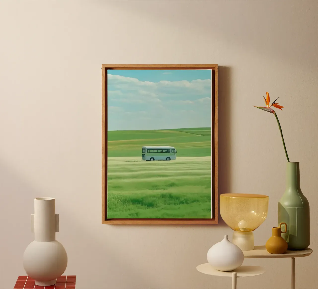 bus on field tela da scoten