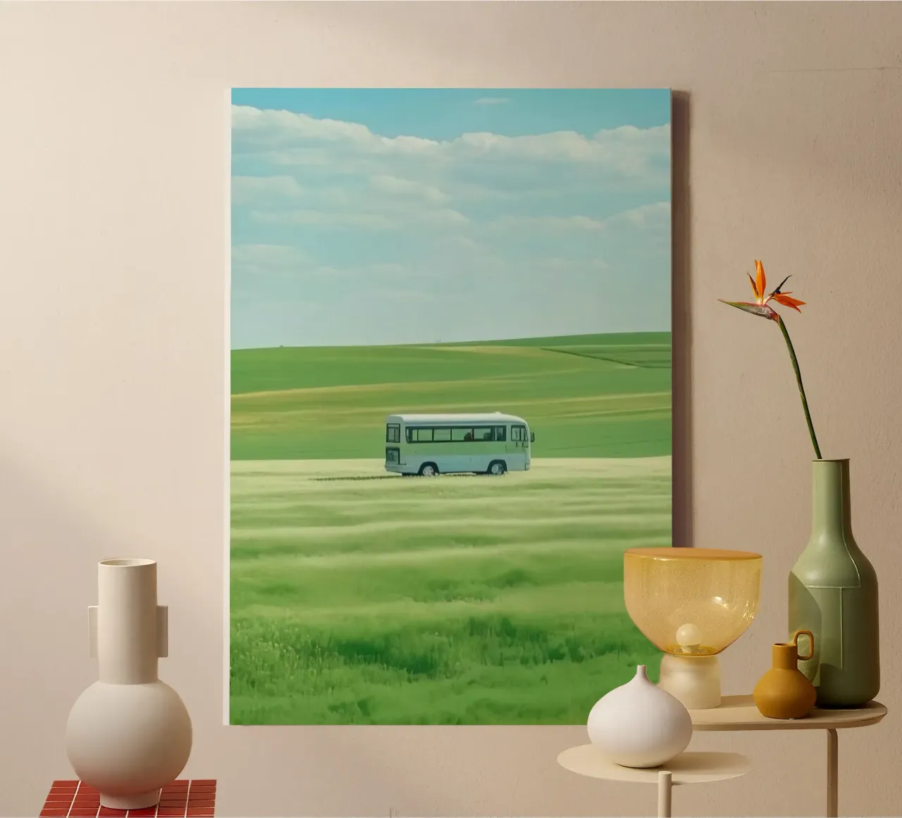 bus on field tela da scoten