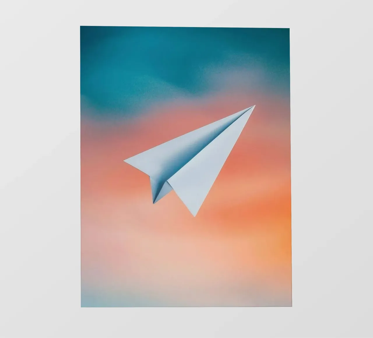 paper plane in gradient pellicola backlit da scoten