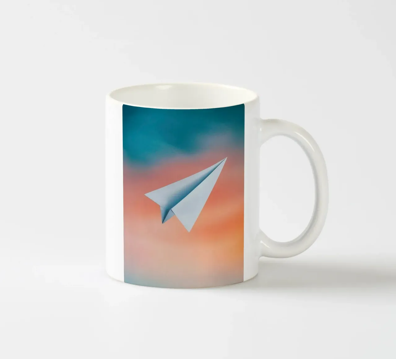 paper plane in gradient tazza in ceramica da scoten