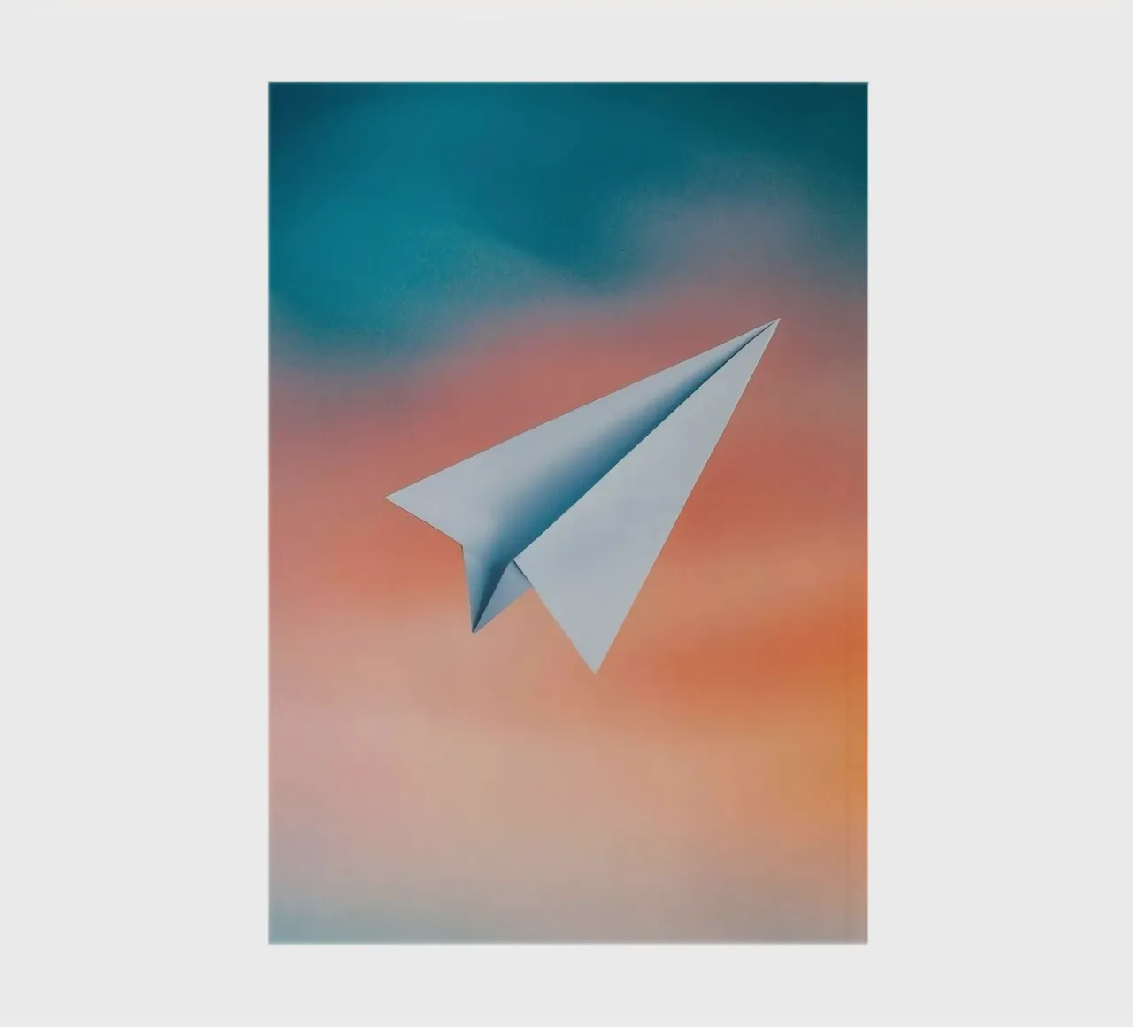 paper plane in gradient diario da scoten