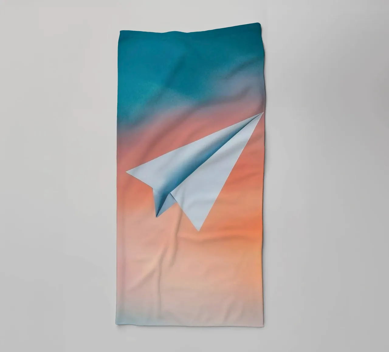 paper plane in gradient asciugamano da bagno da scoten