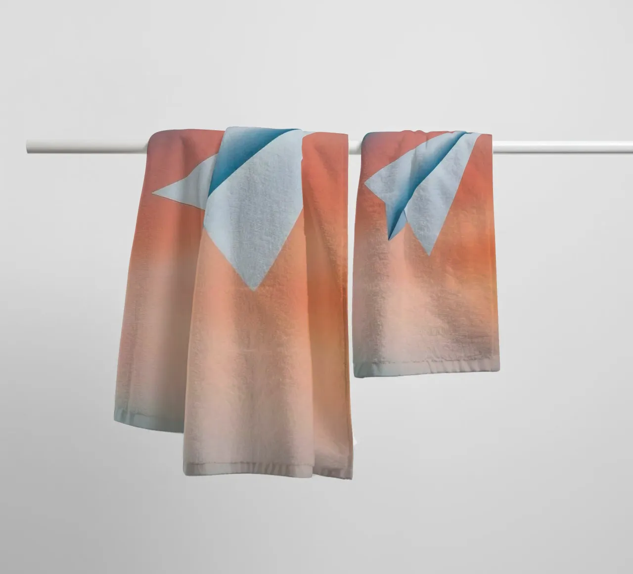 paper plane in gradient asciugamano da bagno da scoten
