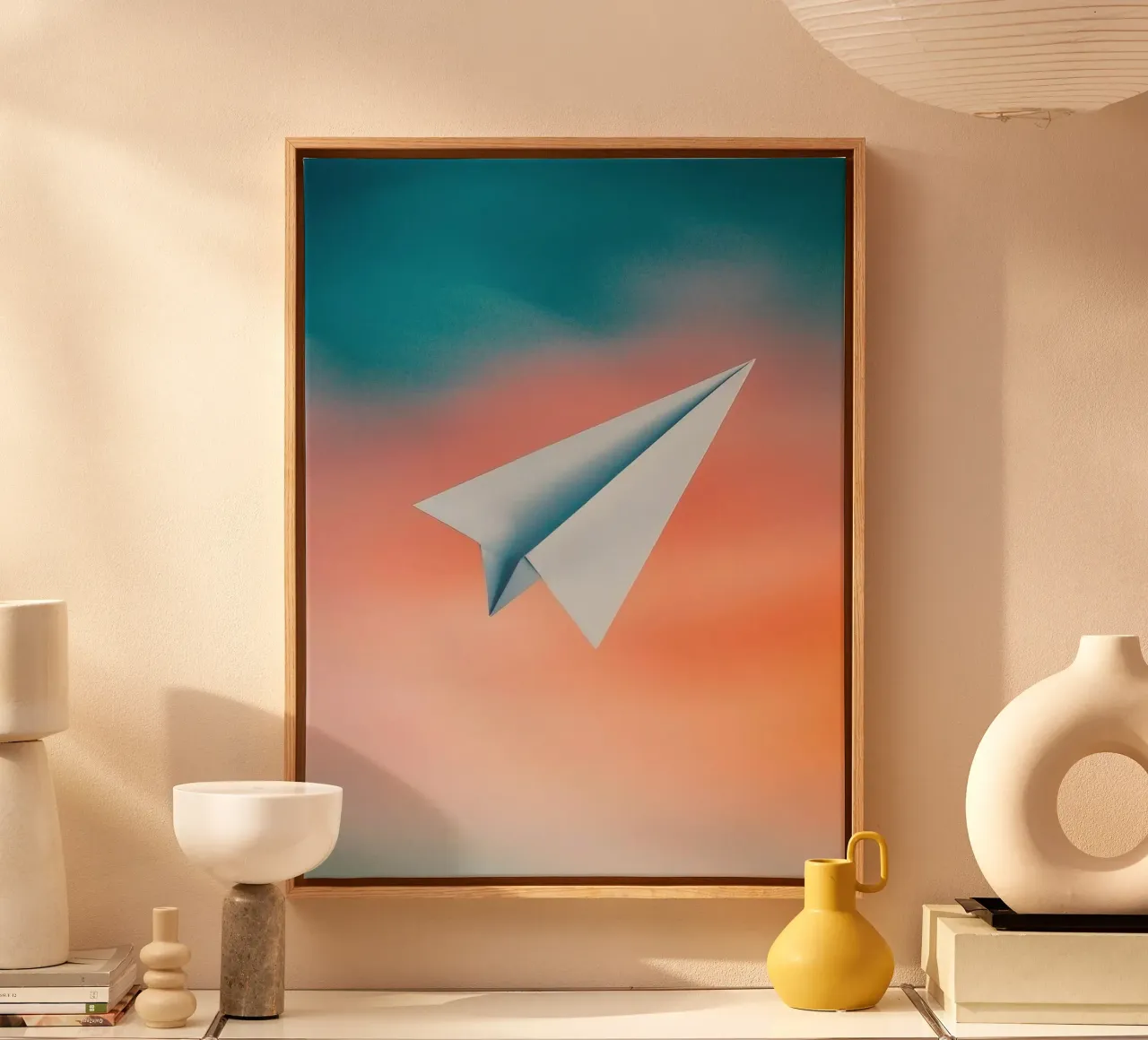 paper plane in gradient tela da scoten