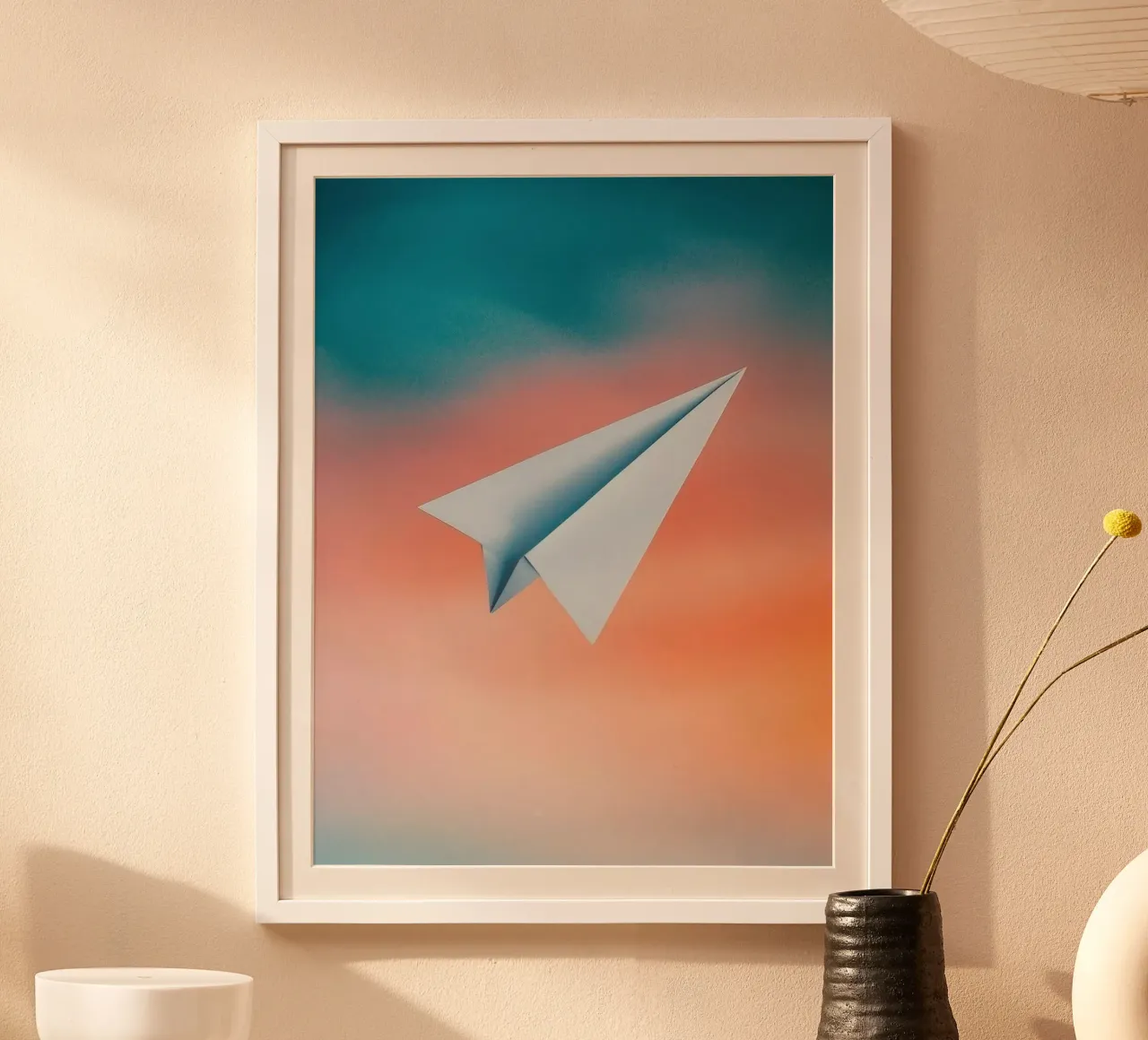 paper plane in gradient Hahnemühle von scoten