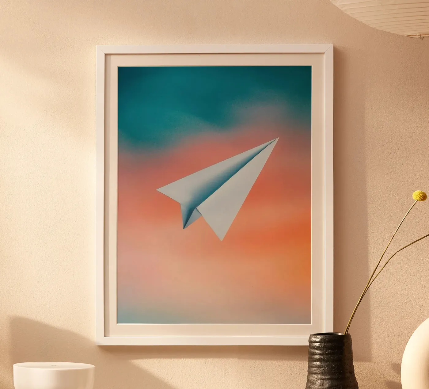paper plane in gradient poster da scoten