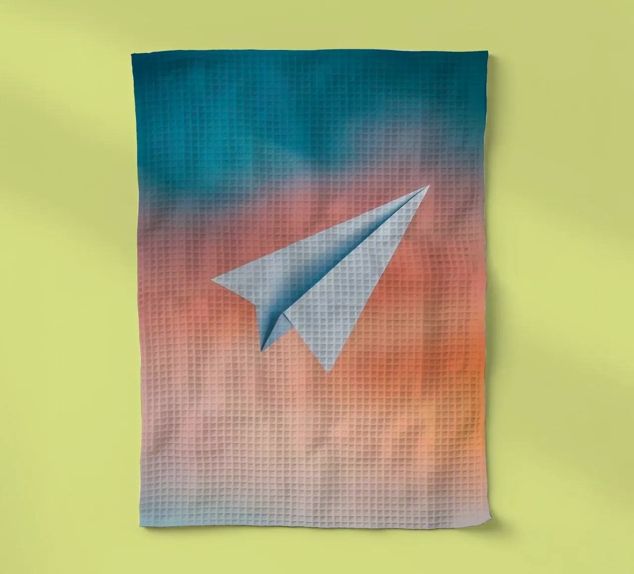 paper plane in gradient canovaccio da cucina da scoten