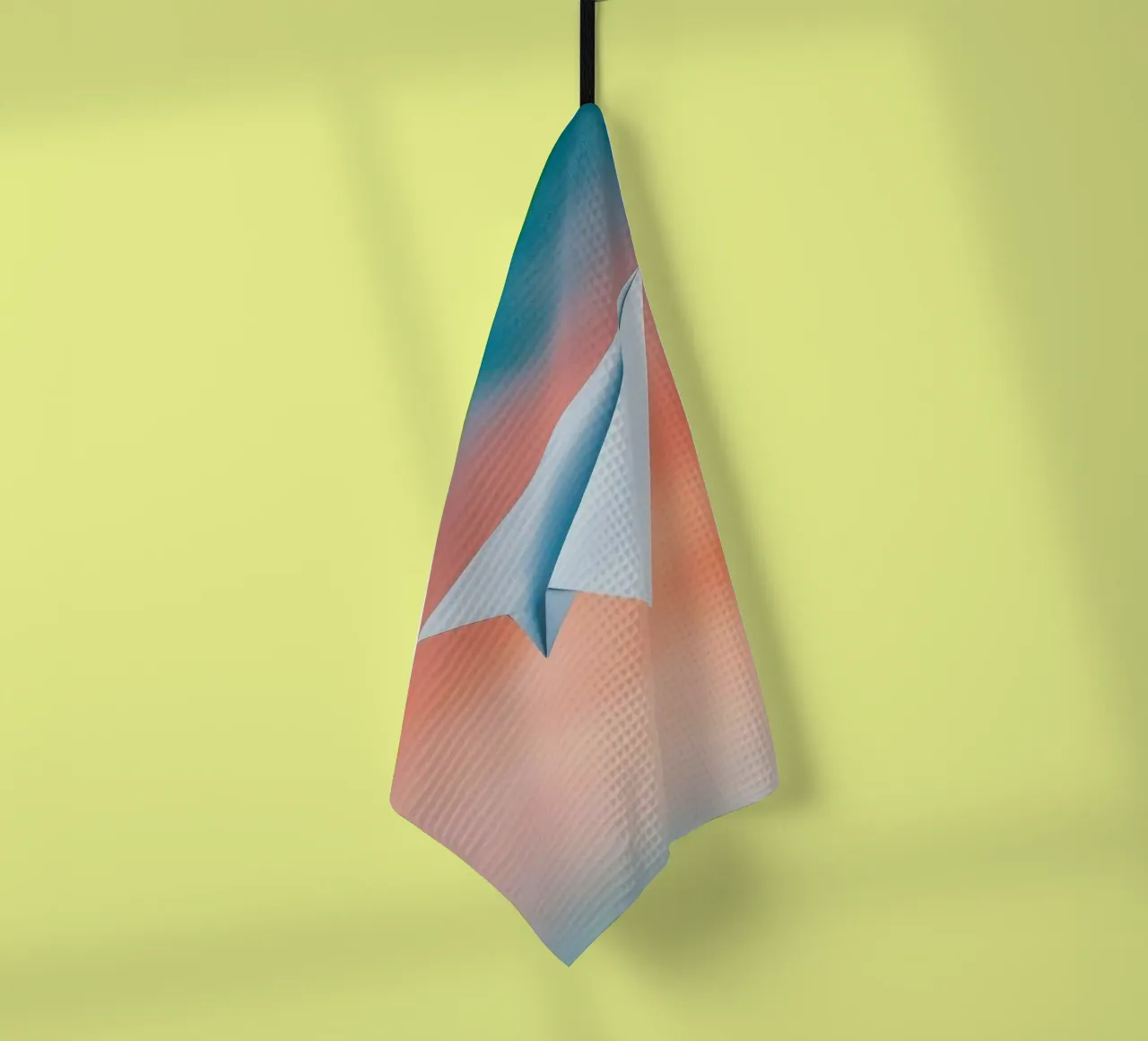 paper plane in gradient canovaccio da cucina da scoten