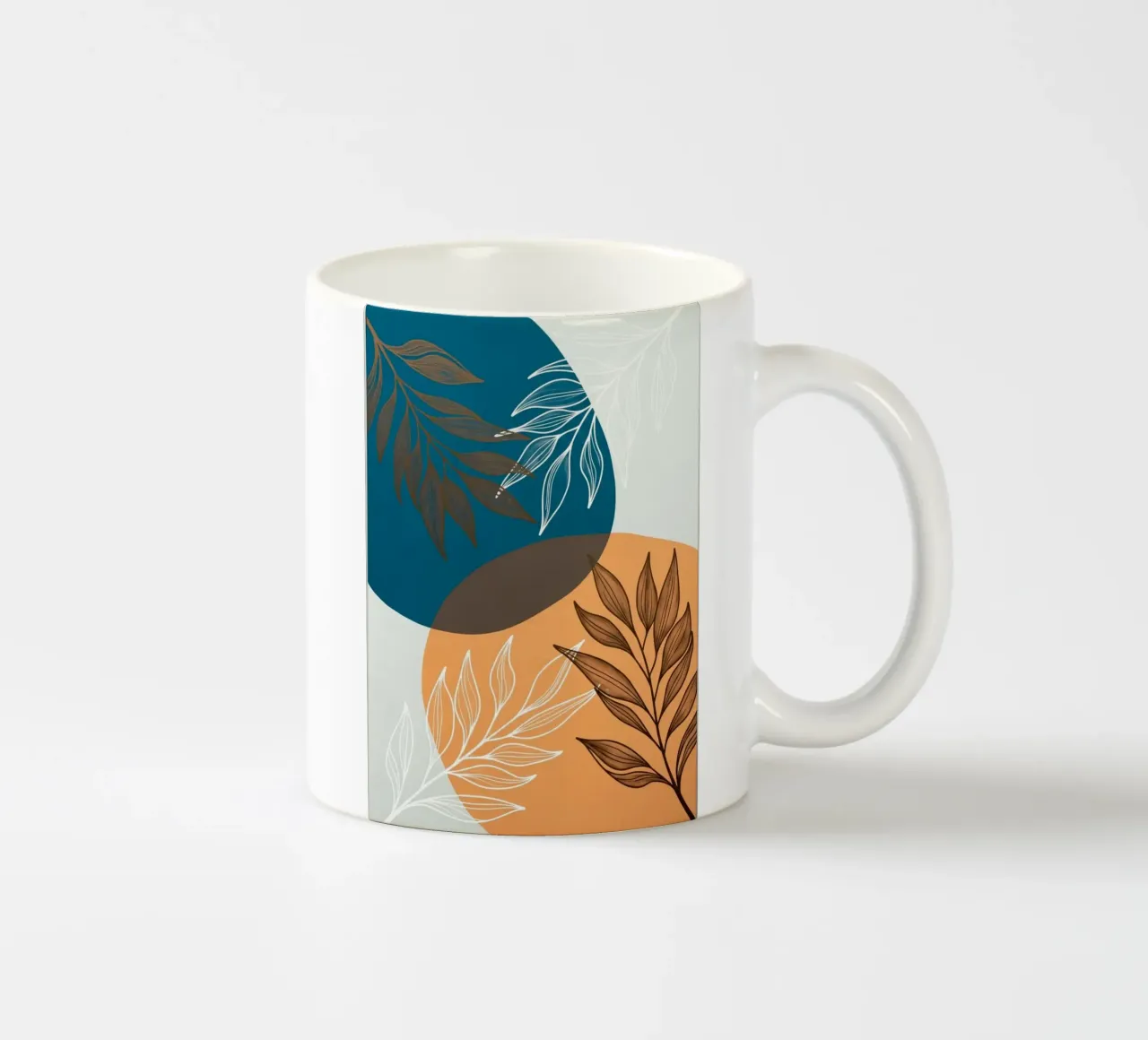 Stampa su tela di foglie botaniche Boho tazza in ceramica da Artistic-shop