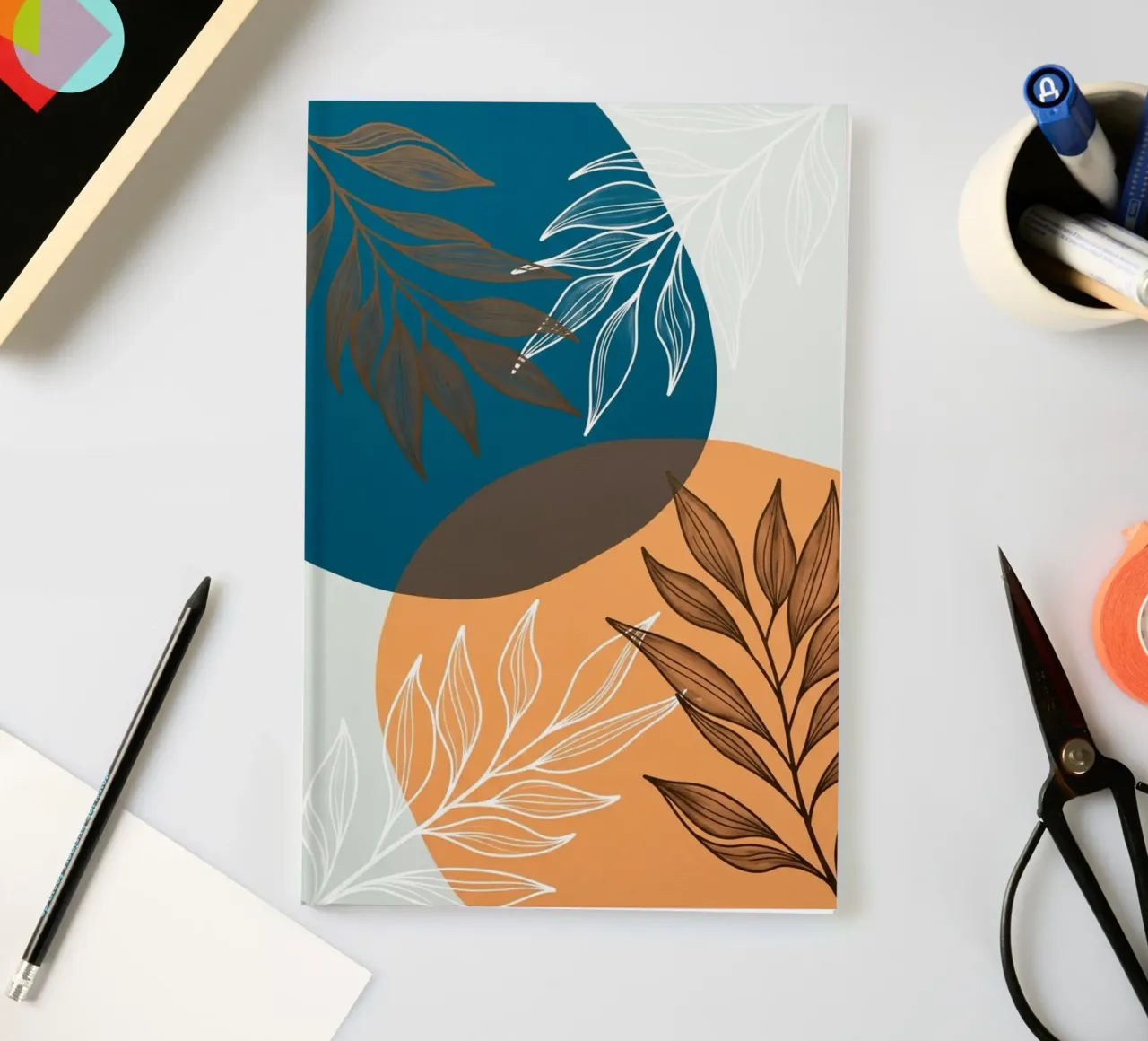 Boho Botanical Leaves Canvas Print notebook by Artistic-shop