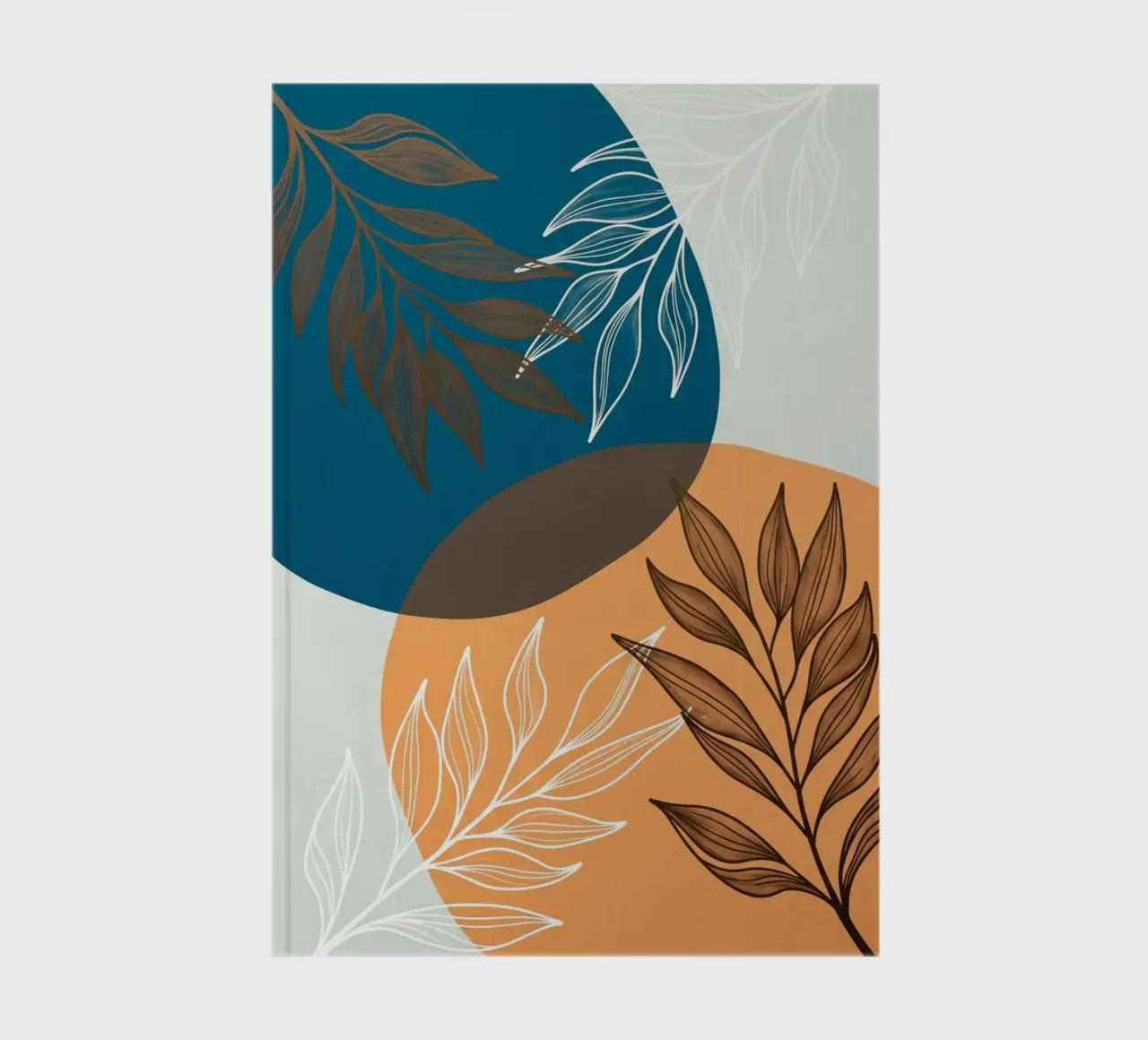 Boho Botanical Leaves Canvas Print notebook by Artistic-shop