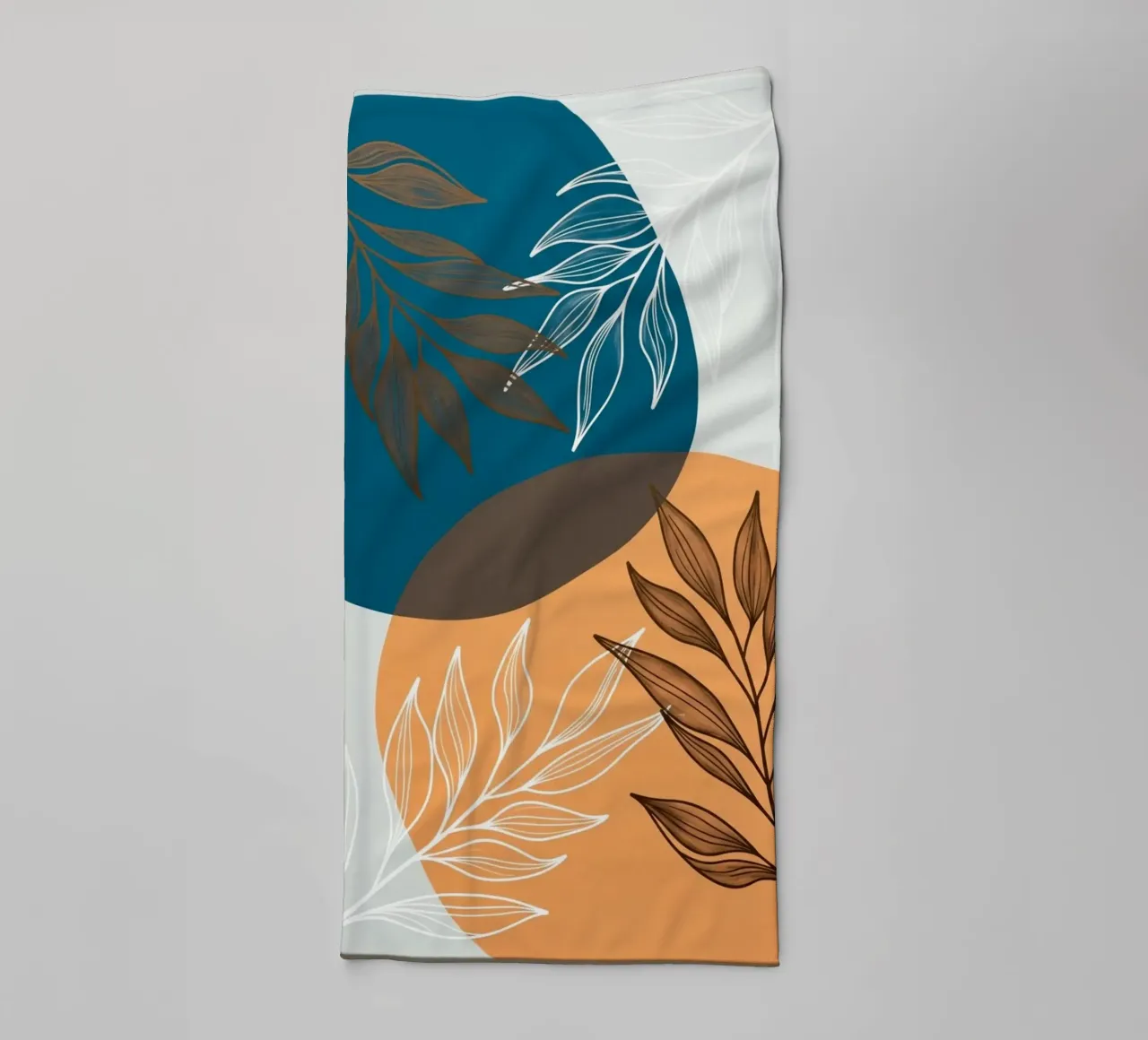 Stampa su tela di foglie botaniche Boho asciugamano da bagno da Artistic-shop