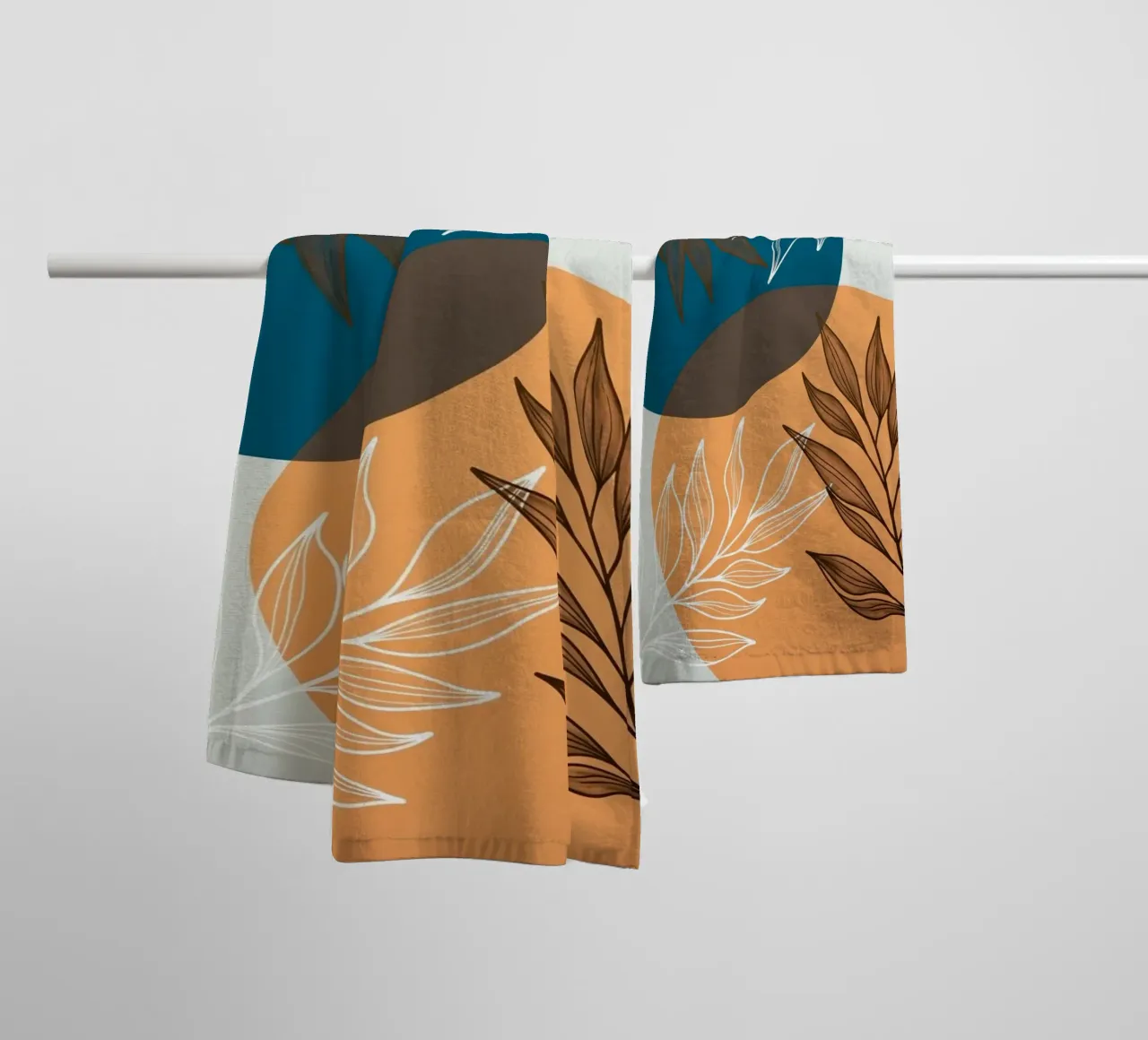 Stampa su tela di foglie botaniche Boho asciugamano da bagno da Artistic-shop