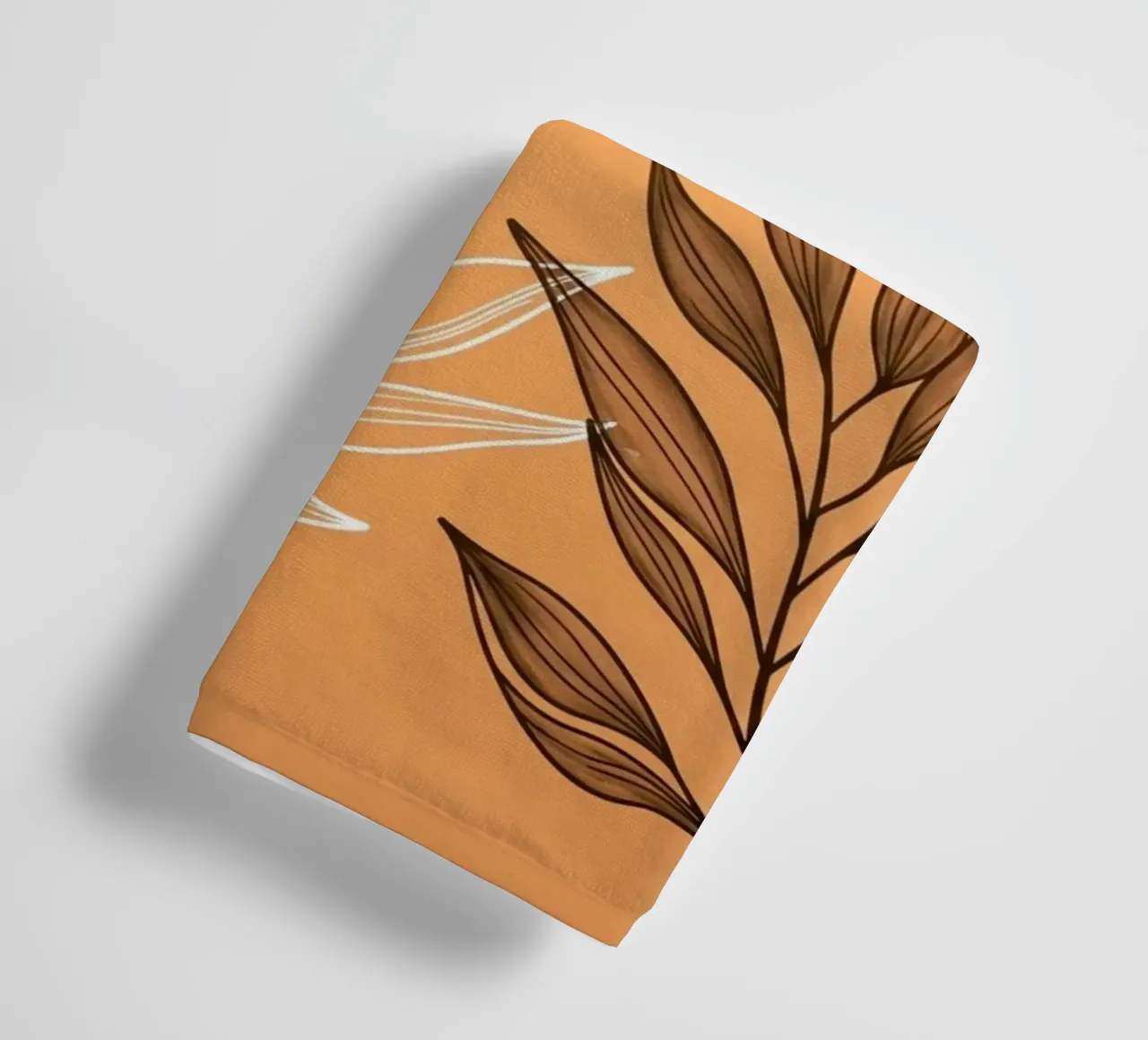 Stampa su tela di foglie botaniche Boho asciugamano da bagno da Artistic-shop