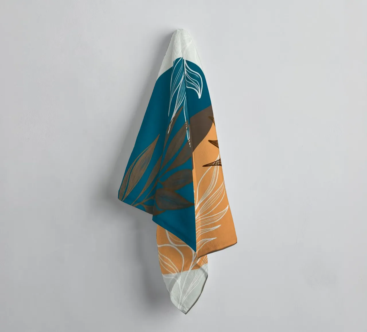 Boho Botanical Leaves Leinwanddruck Handtuch von Artistic-shop