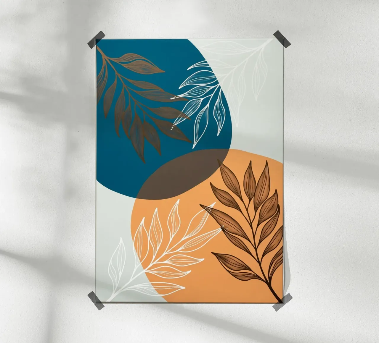 Boho Botanische Bladeren Canvas Print hahnemühle van Artistic-shop