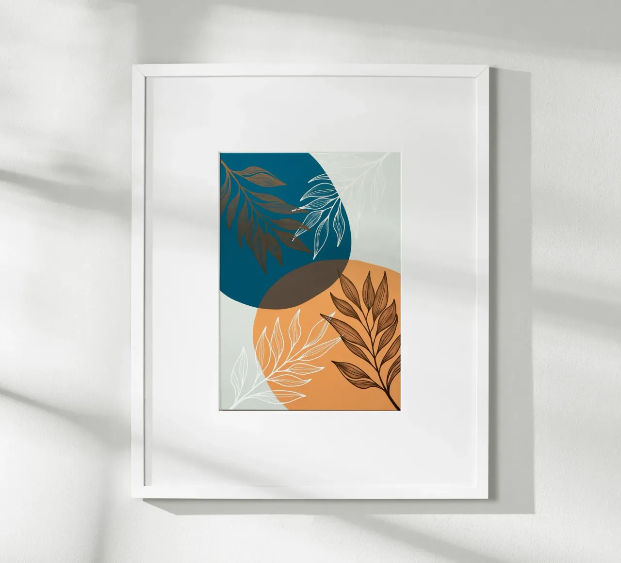 Boho Botanische Bladeren Canvas Print hahnemühle van Artistic-shop