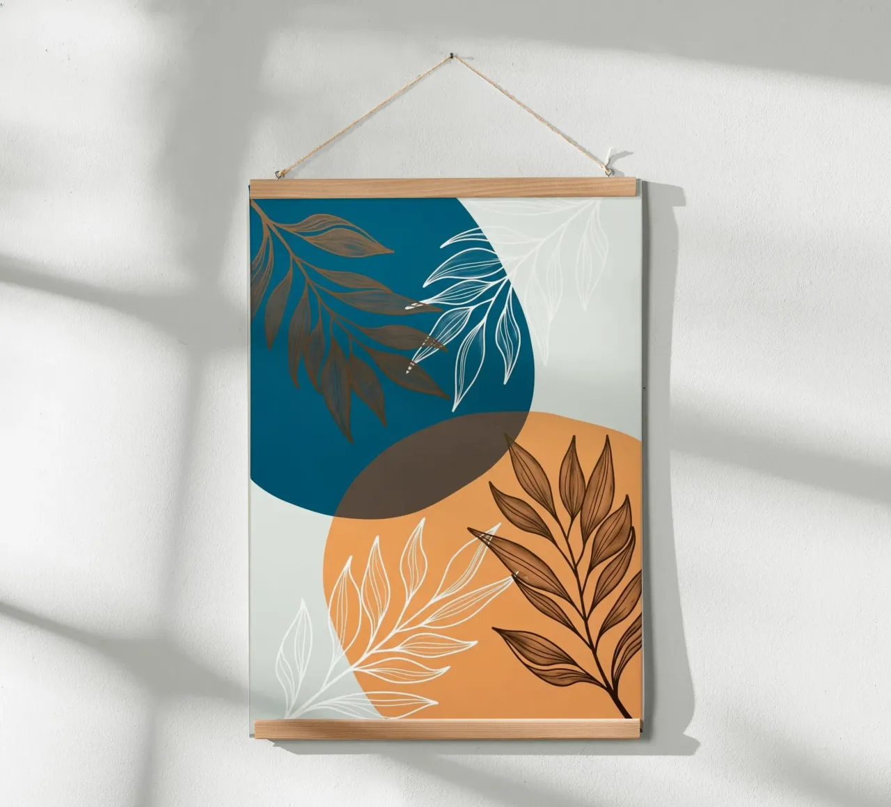 Boho Botanische Bladeren Canvas Print hahnemühle van Artistic-shop