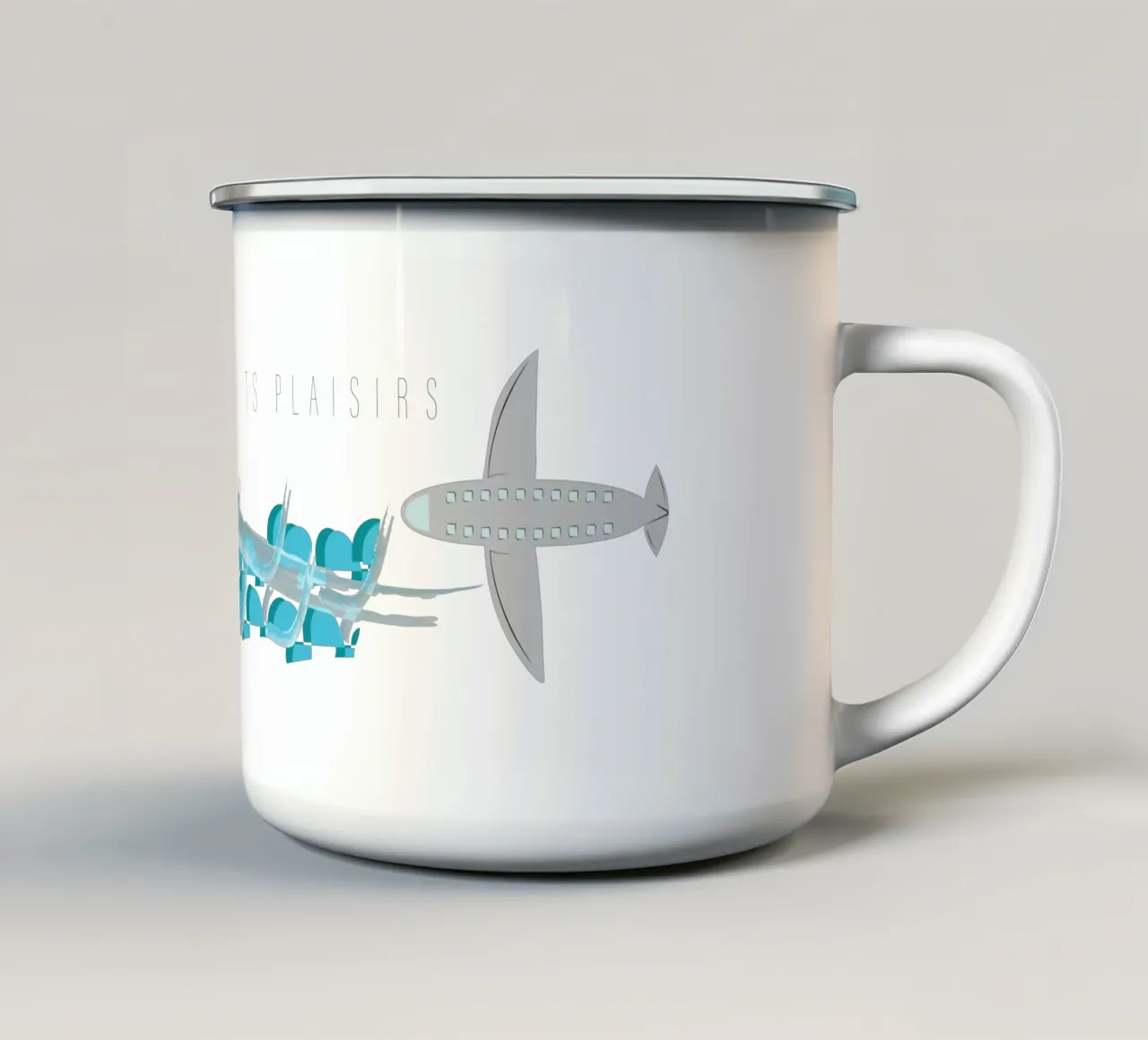 In volo tazza in smalto da Design Plaisirs