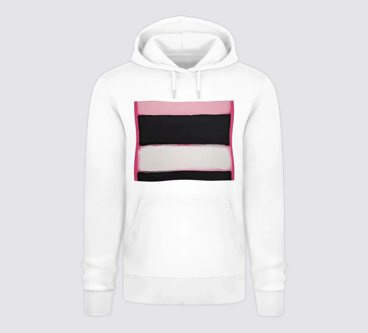 Pittura astratta con bande di colore rosa felpa con cappuccio da DesignDoodle