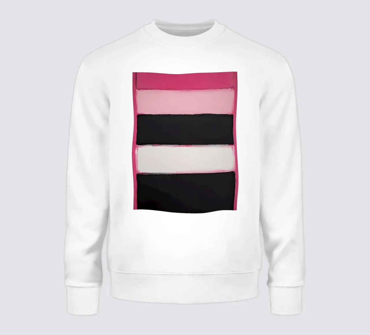 Pittura astratta con bande di colore rosa felpa da DesignDoodle