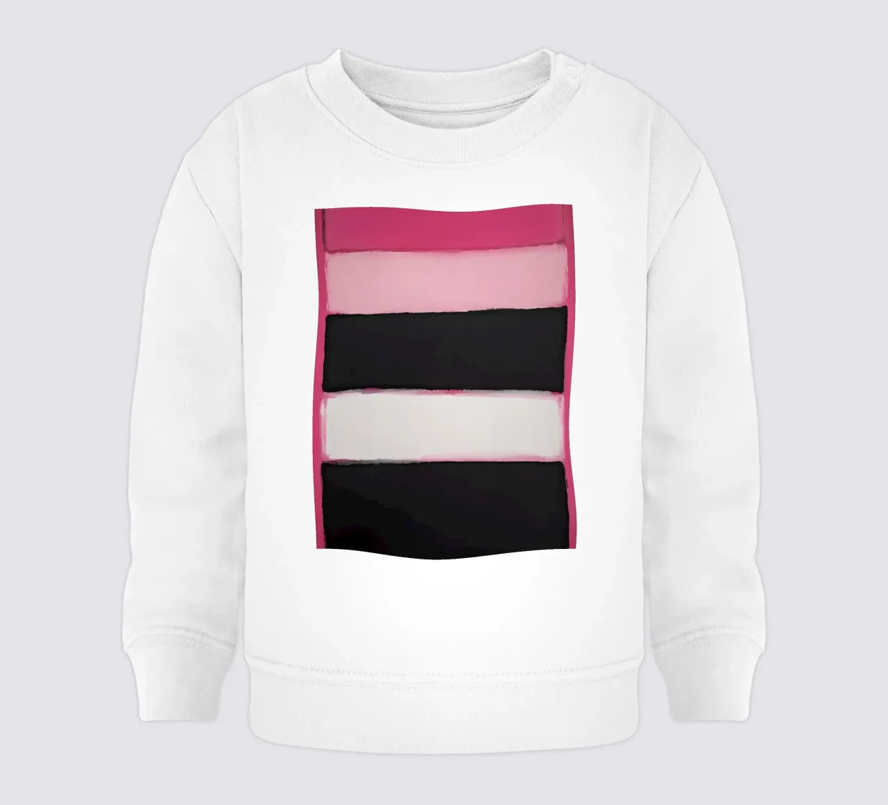 Pittura astratta con bande di colore rosa felpa neonato da DesignDoodle