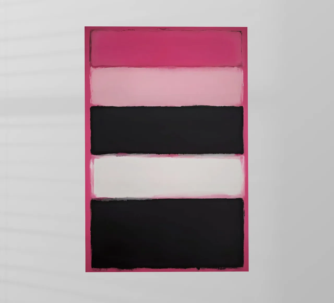 Pittura astratta con bande di colore rosa pellicola backlit da DesignDoodle