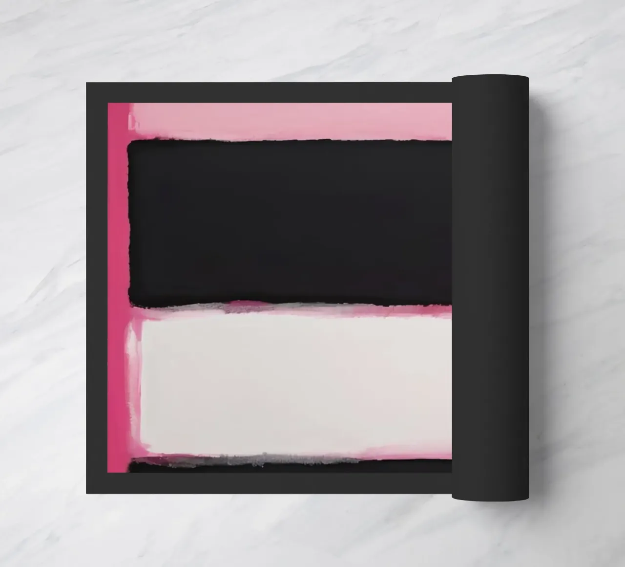 Pittura astratta con bande di colore rosa zerbino da DesignDoodle