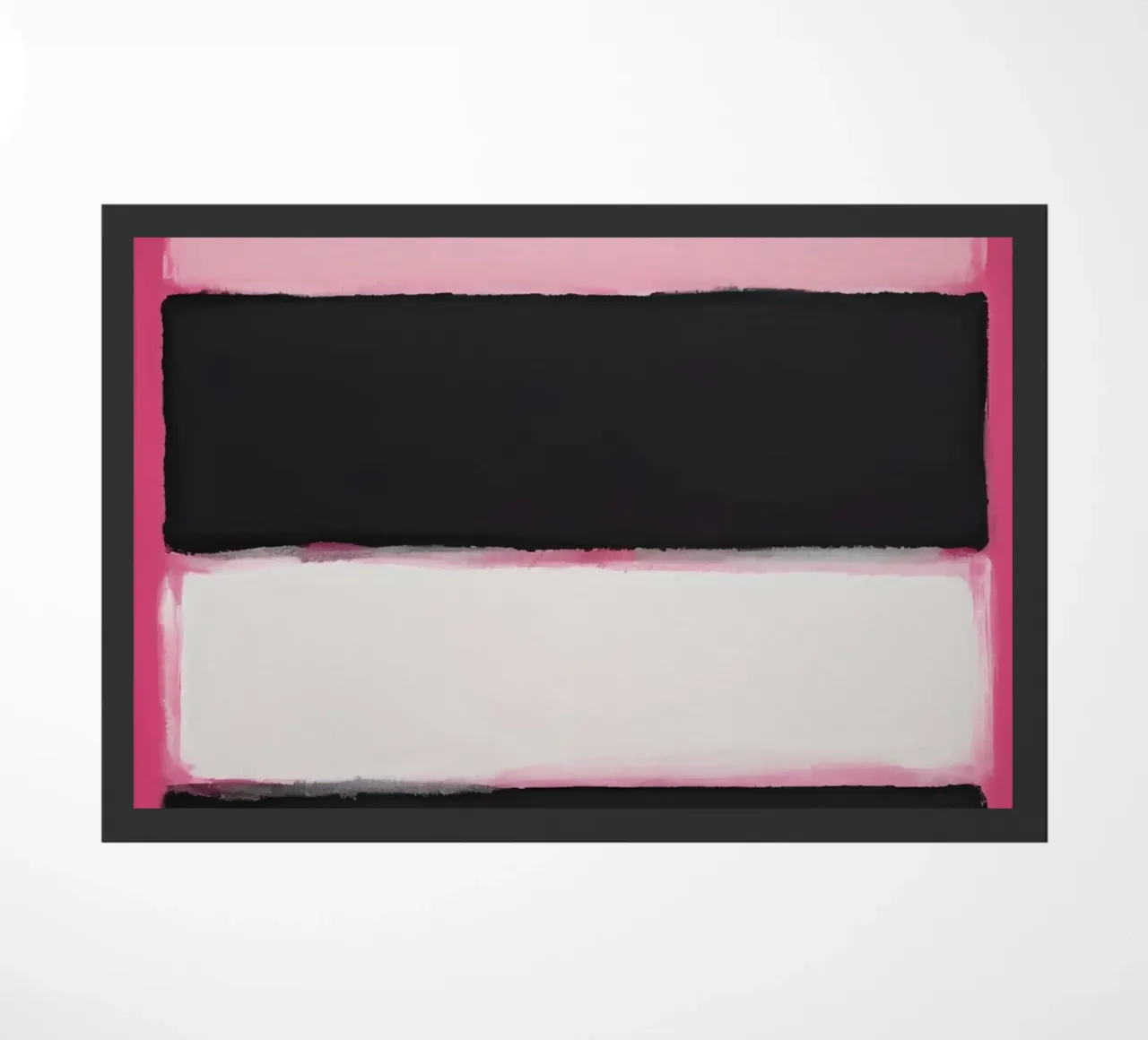 Pittura astratta con bande di colore rosa zerbino da DesignDoodle