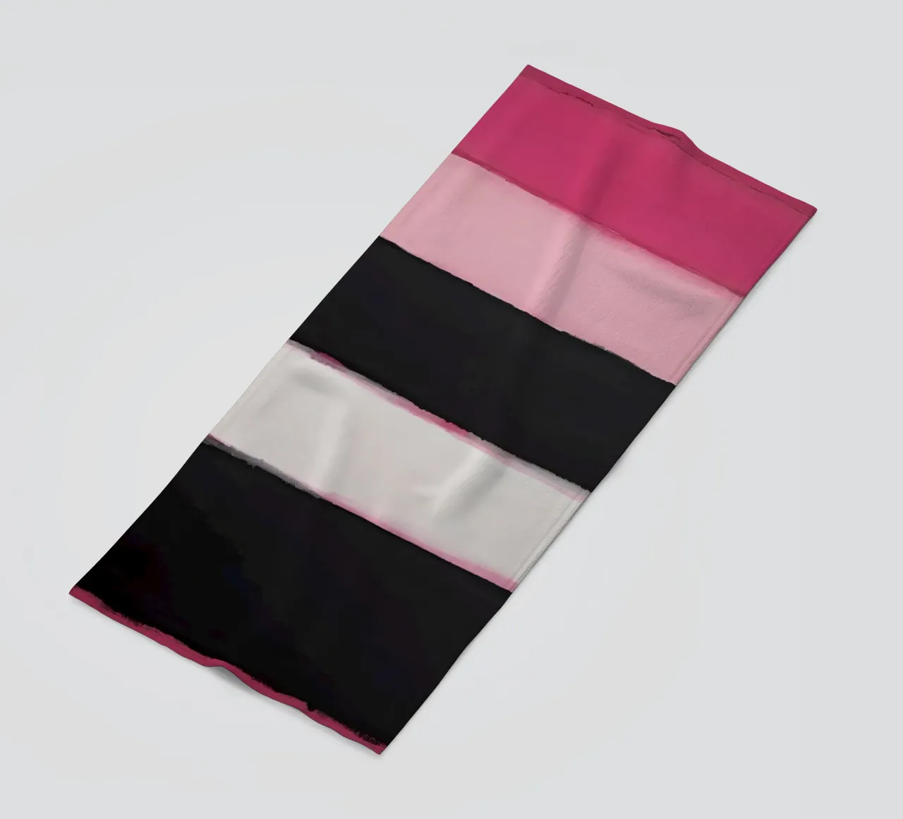 Pittura astratta con bande di colore rosa telo mare da DesignDoodle