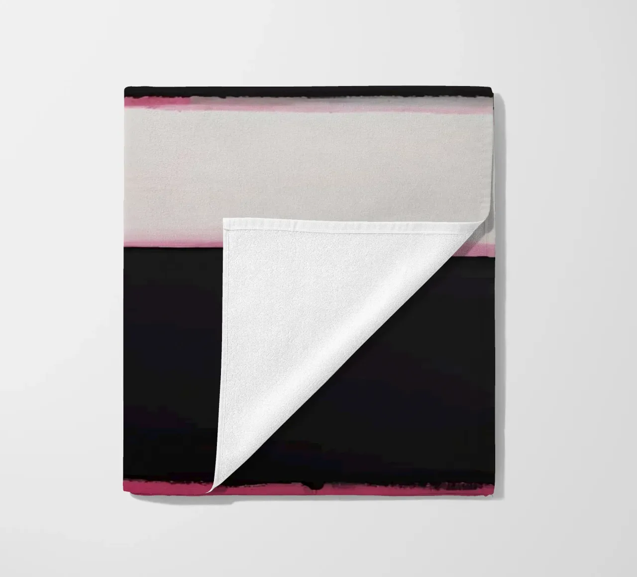 Pittura astratta con bande di colore rosa telo mare da DesignDoodle