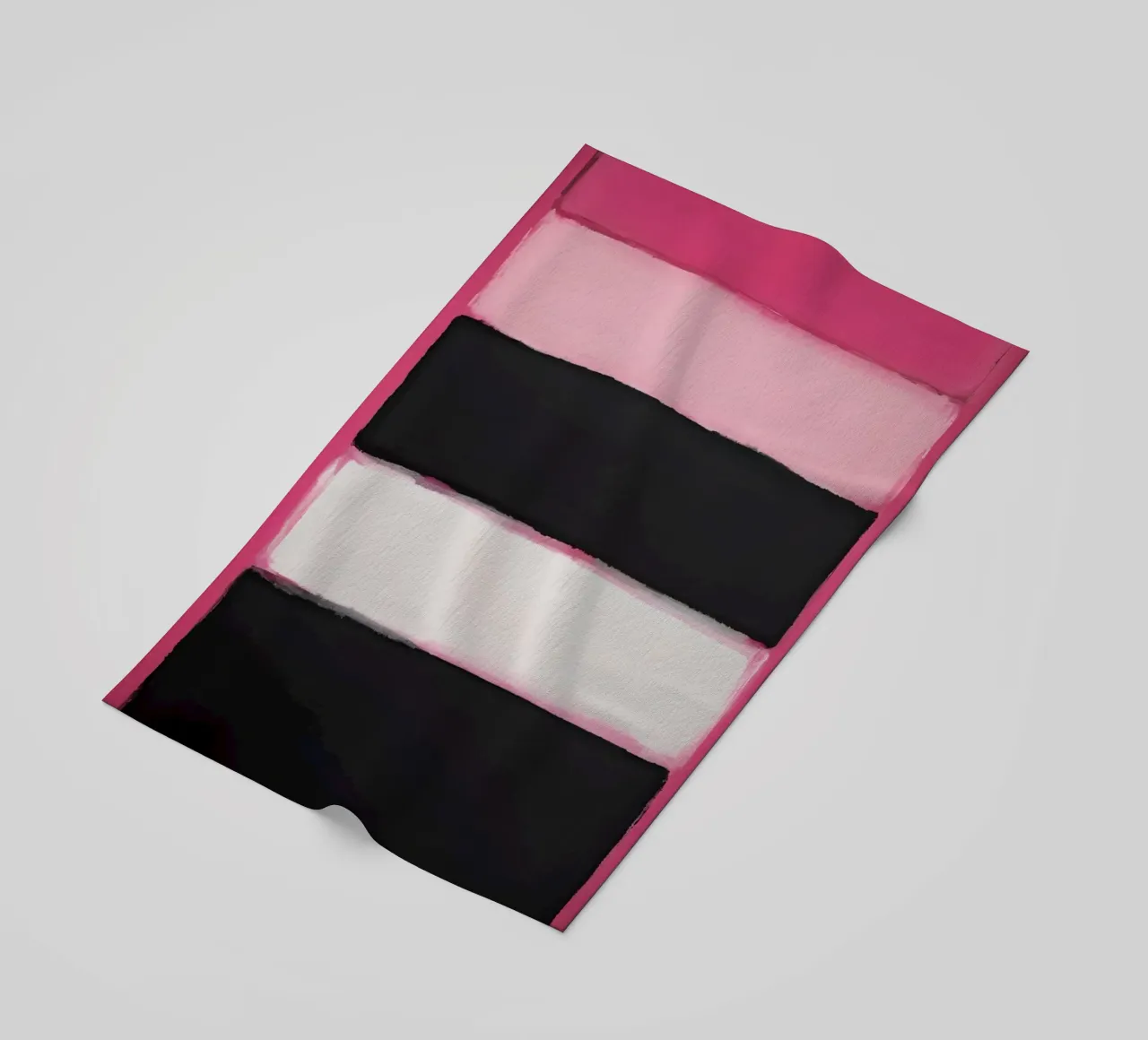 Pittura astratta con bande di colore rosa telo mare da DesignDoodle