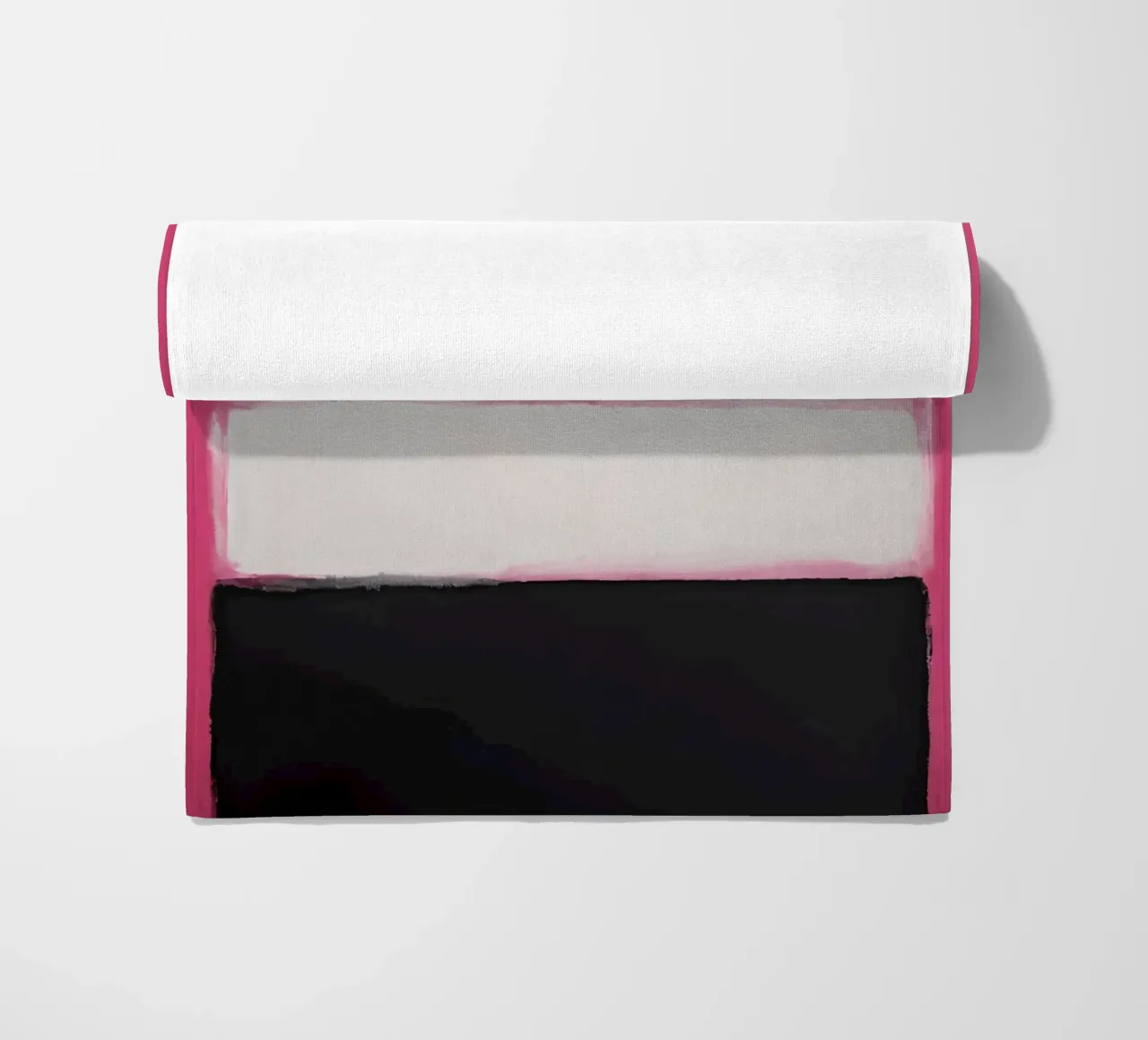 Pittura astratta con bande di colore rosa telo mare da DesignDoodle
