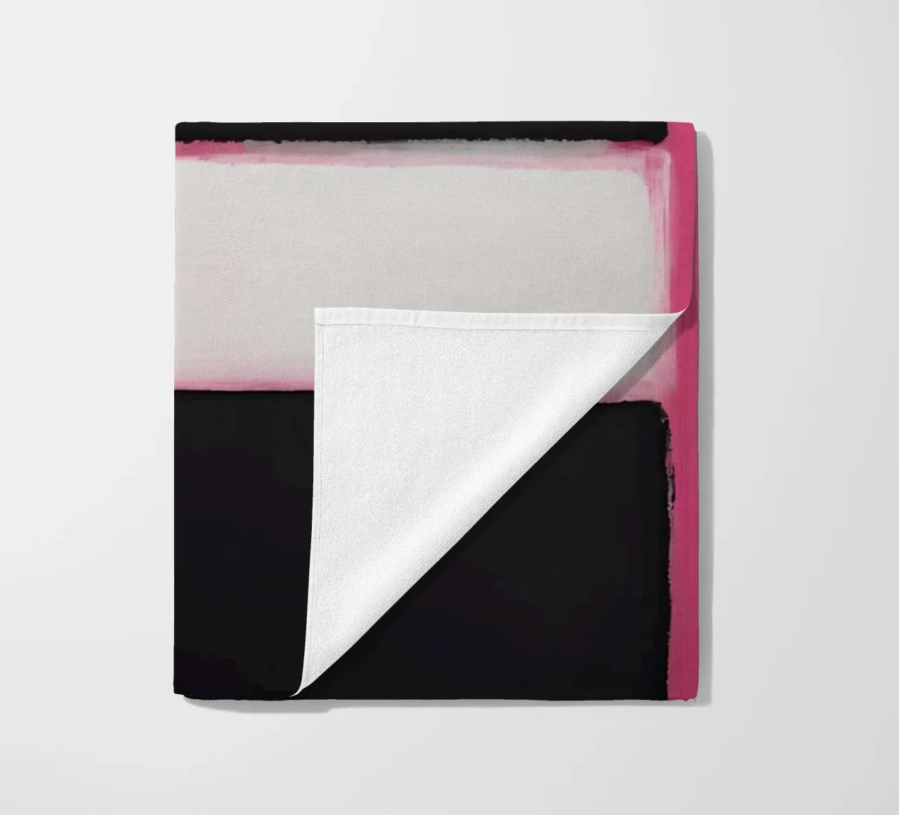 Pittura astratta con bande di colore rosa telo mare da DesignDoodle