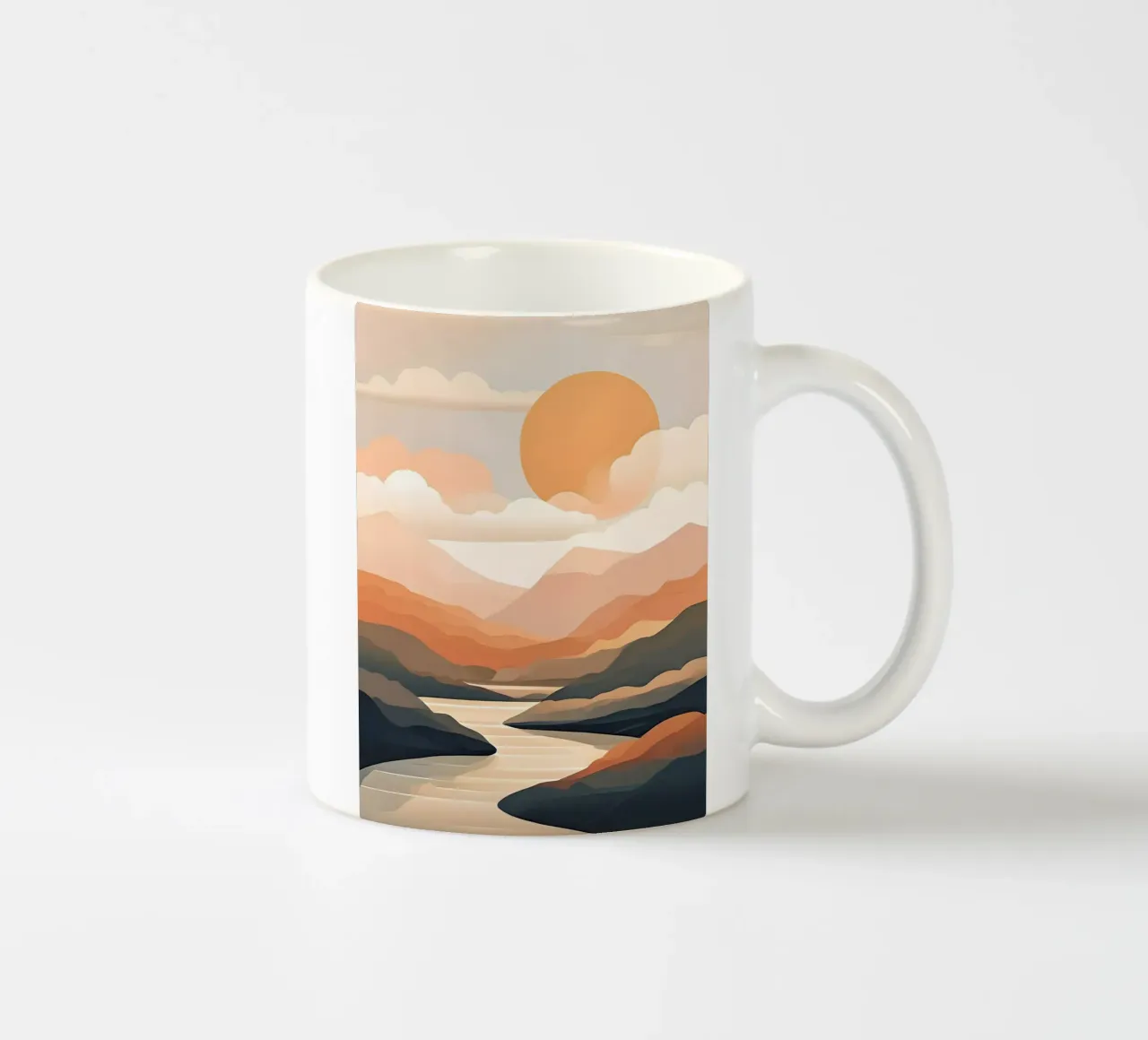 Tramonto sereno tazza in ceramica da Artistic-shop