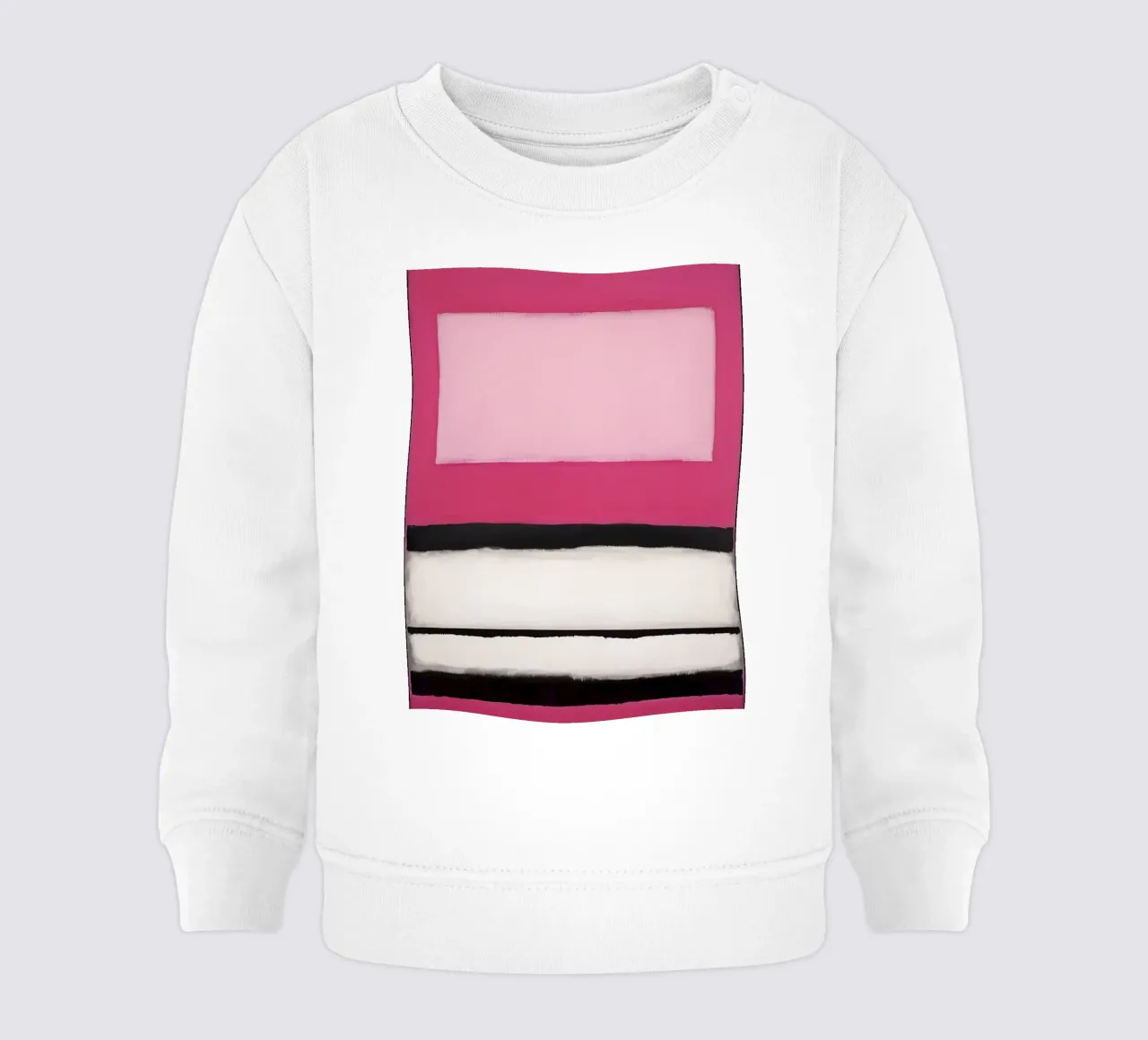 Pittura astratta con bande rosa, bianche e nere felpa neonato da DesignDoodle