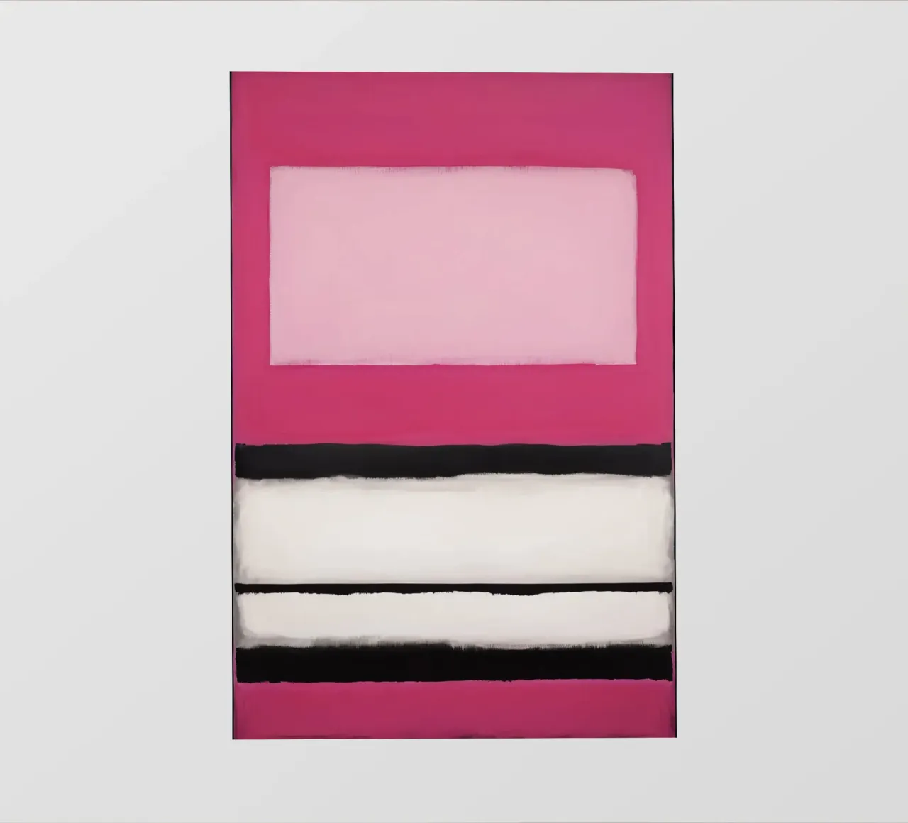 Pittura astratta con bande rosa, bianche e nere pellicola backlit da DesignDoodle