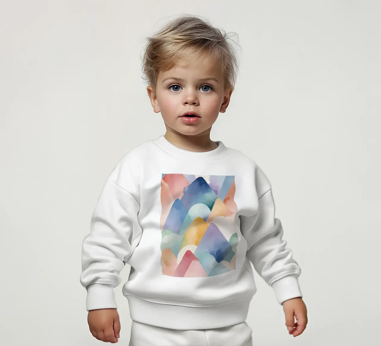 Paesaggio astratto ad acquerello Colline felpa neonato da DesignDoodle