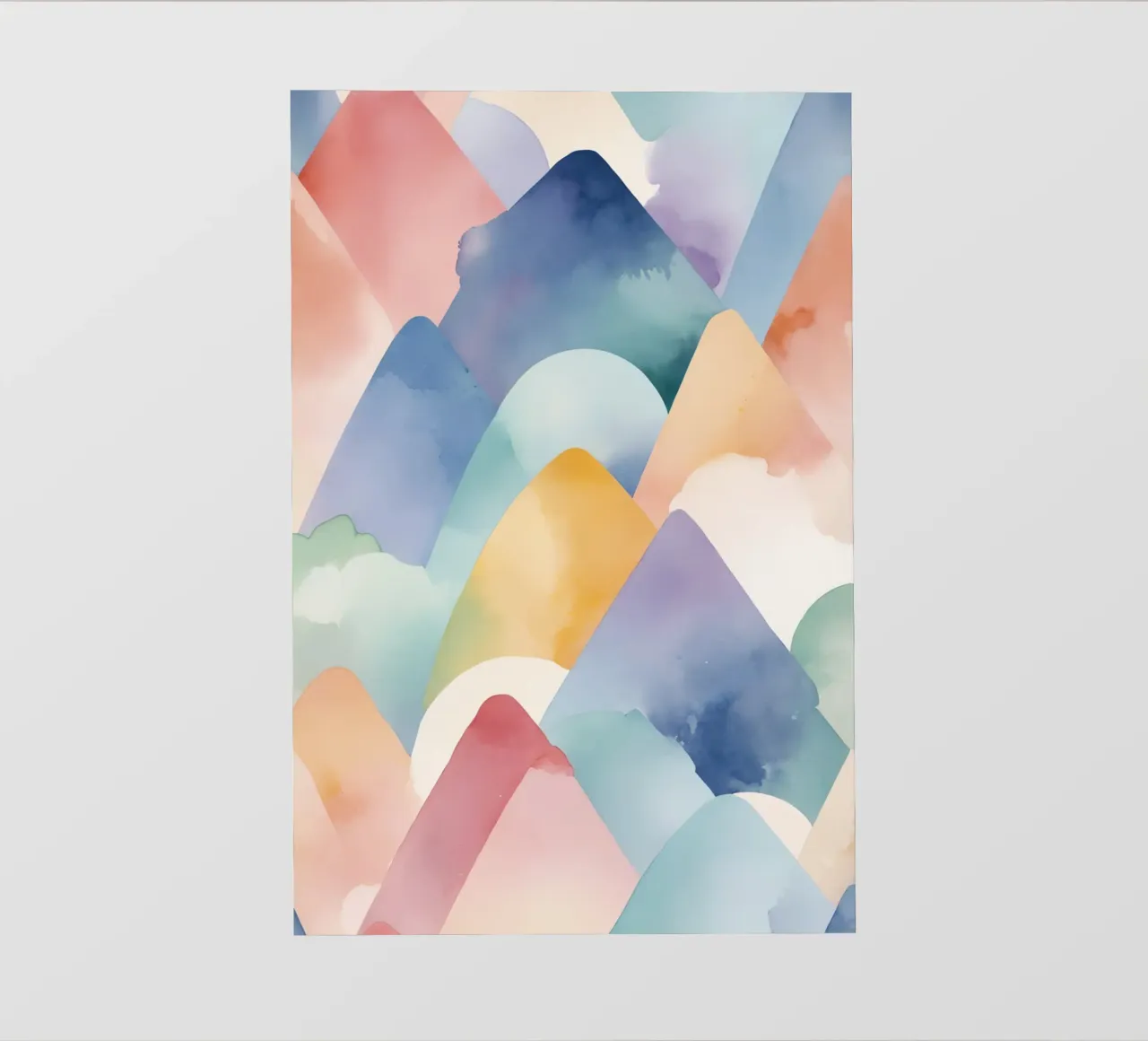 Paesaggio astratto ad acquerello Colline telo in pvc da DesignDoodle