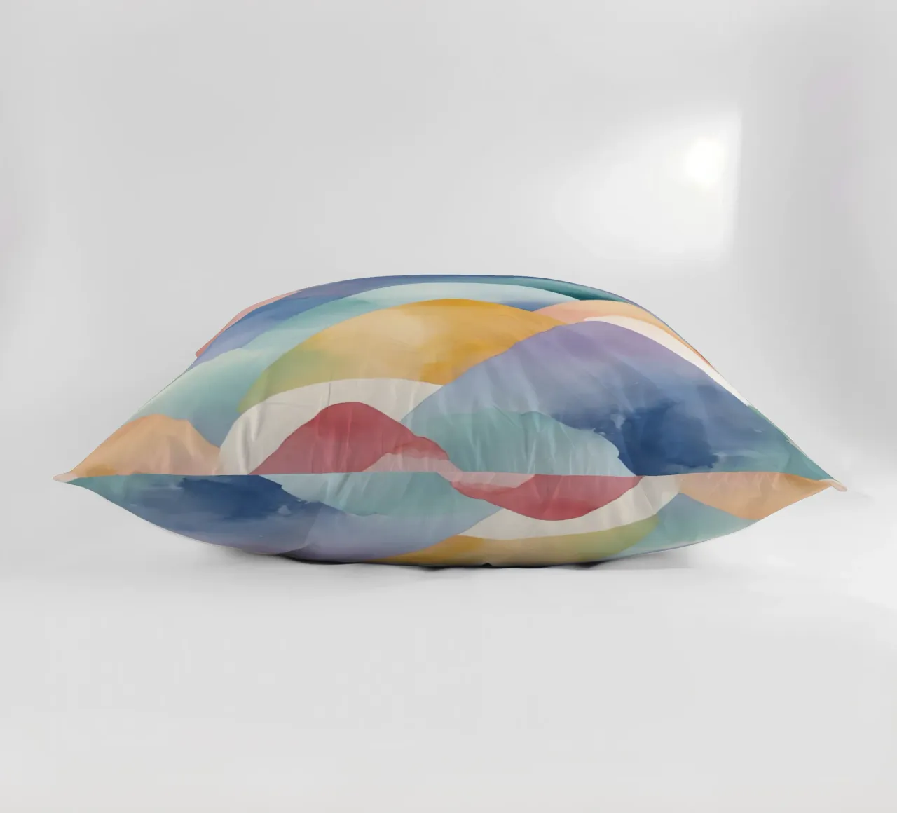 Paesaggio astratto ad acquerello Colline cuscino da DesignDoodle