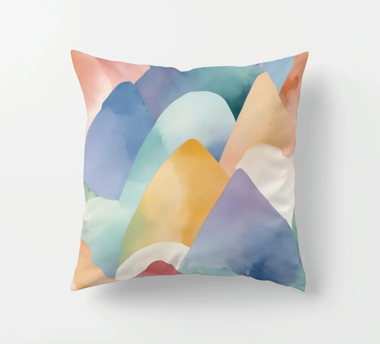 Paesaggio astratto ad acquerello Colline cuscino da DesignDoodle