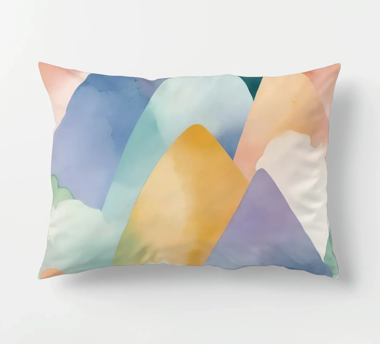 Paesaggio astratto ad acquerello Colline cuscino da DesignDoodle