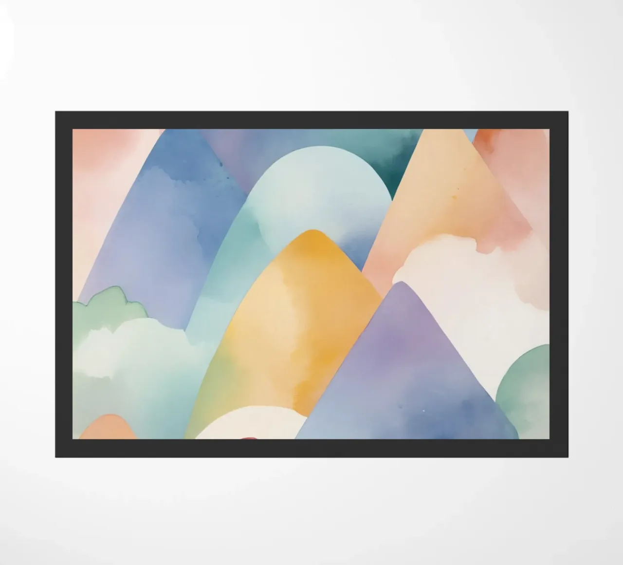Paesaggio astratto ad acquerello Colline zerbino da DesignDoodle